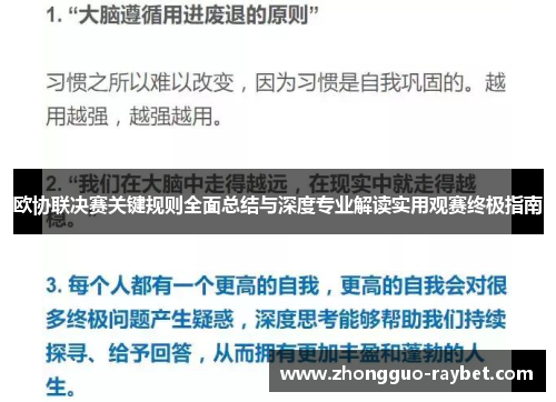 欧协联决赛关键规则全面总结与深度专业解读实用观赛终极指南 欧协联决赛关键规则全面总结与深度专业解读实用观赛终极指南