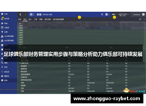 足球俱乐部财务管理实用步骤与策略分析助力俱乐部可持续发展